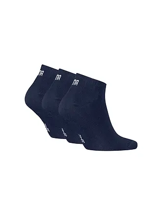 PUMA | Chaussettes sneaker lot de 3 bleu / chiné gris | dunkelblau